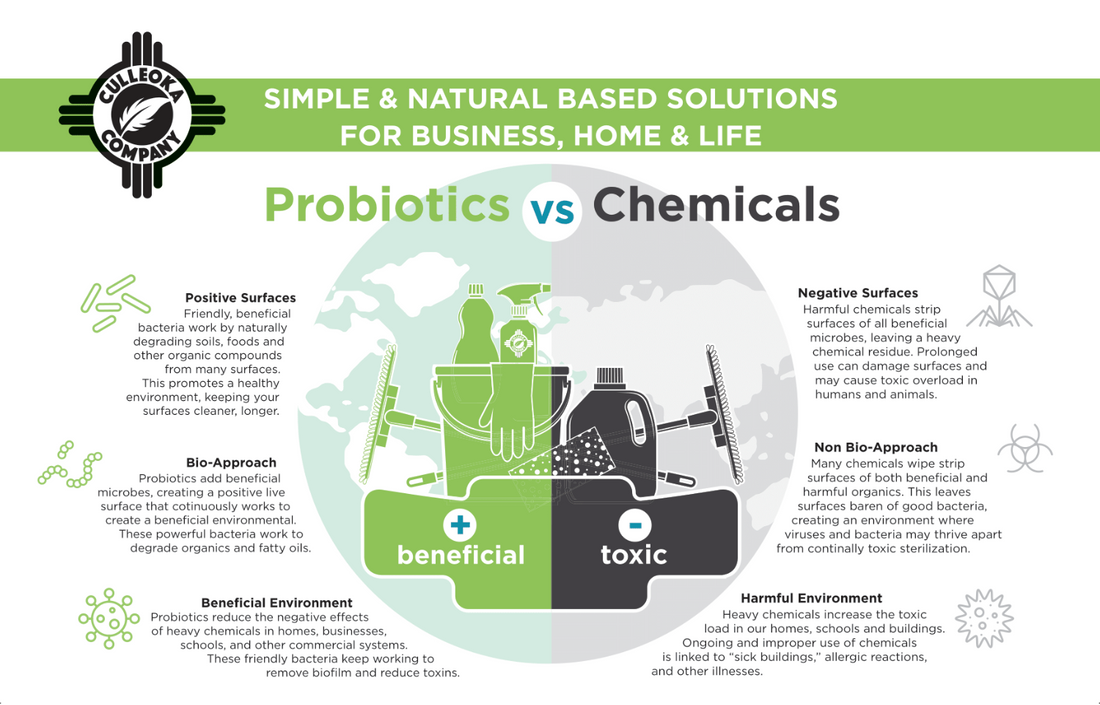Probiotics vs chemicals chart