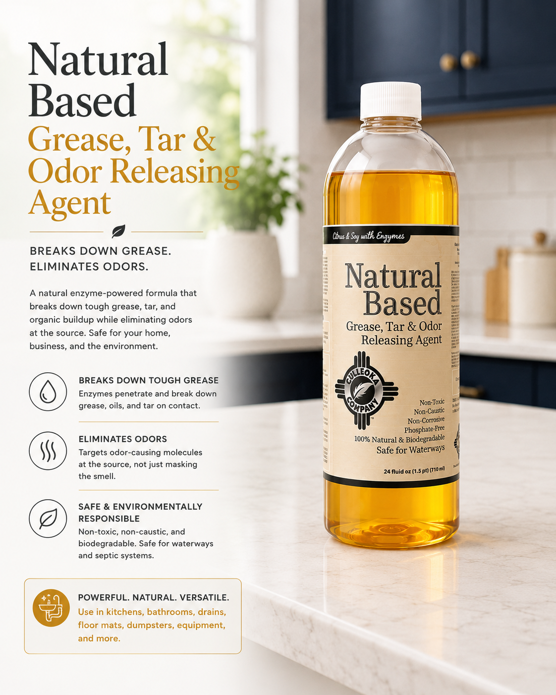 Grease, Tar, and Odor Releasing Agent