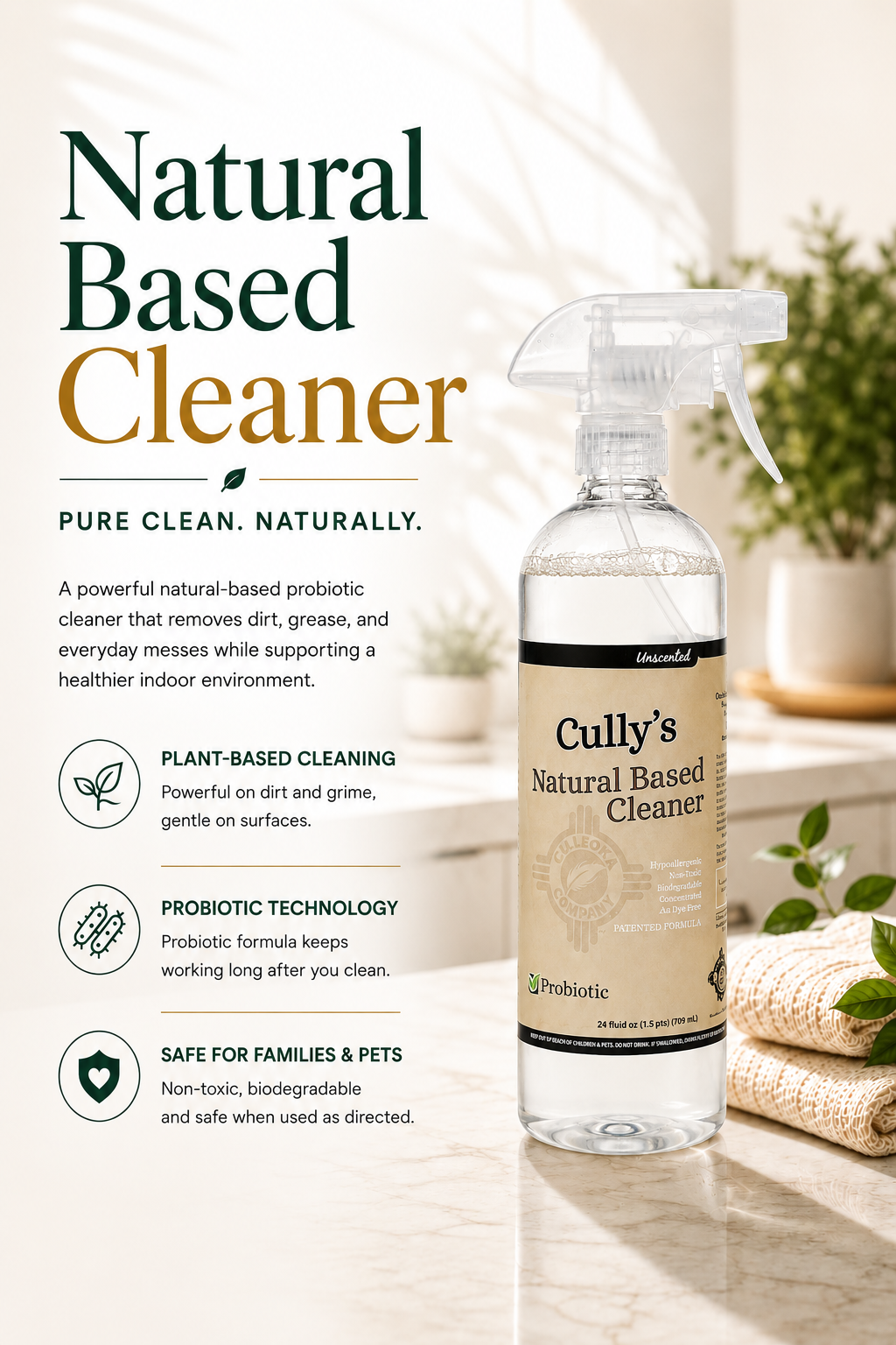 Natural Based Cleaner - 3 Scents