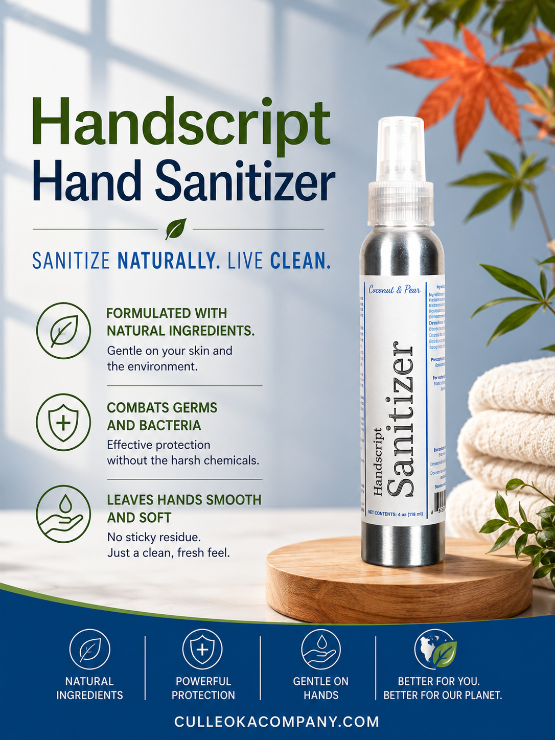 Personal HandScript Mist Spray Hand Sanitizer - 4oz