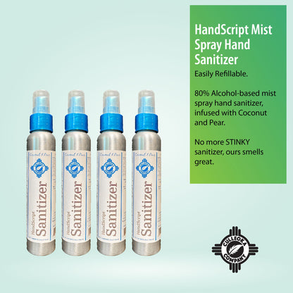 Personal HandScript Mist Spray Hand Sanitizer - 4oz