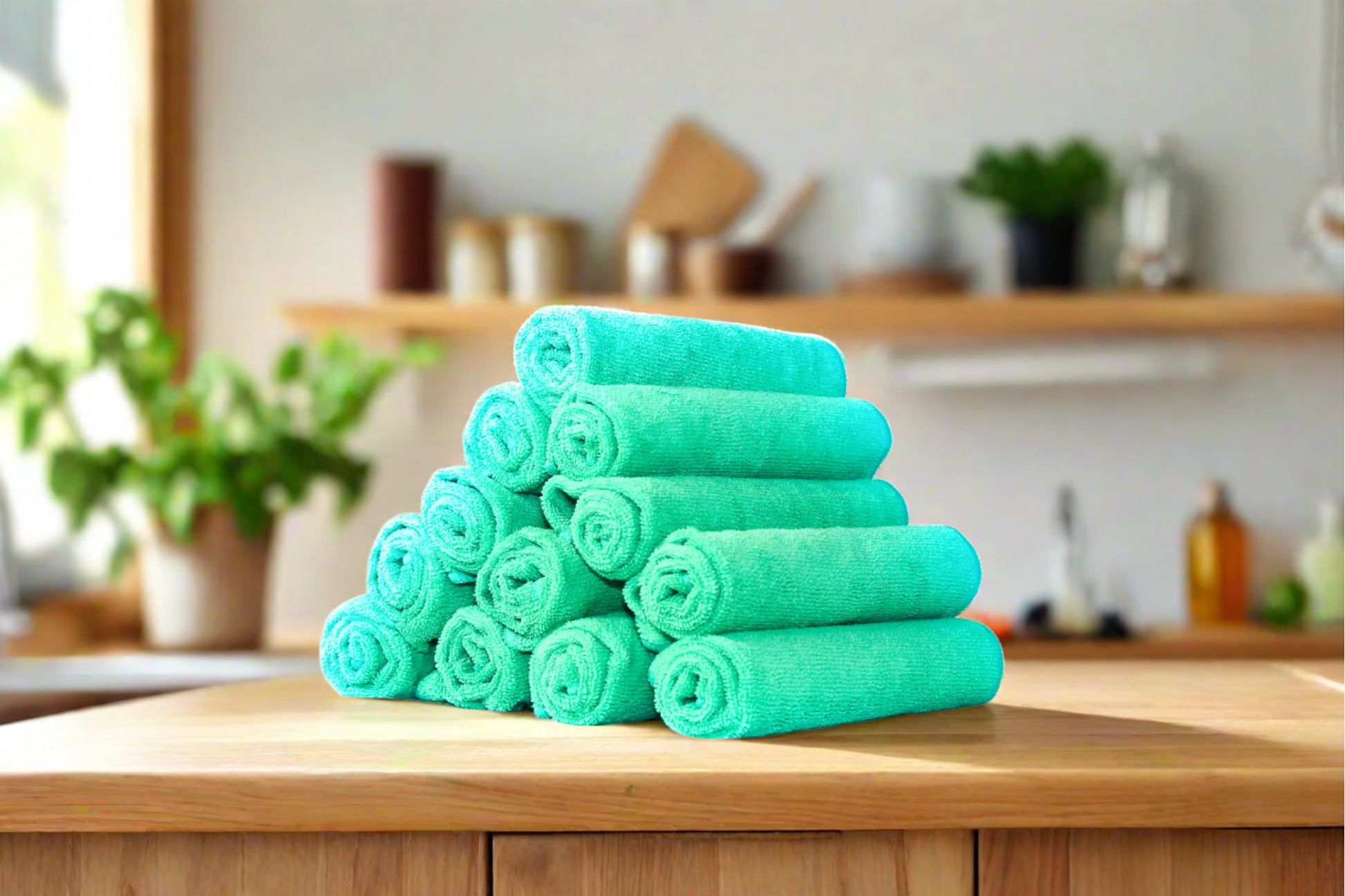 Culleoka Company Green microfiber towels