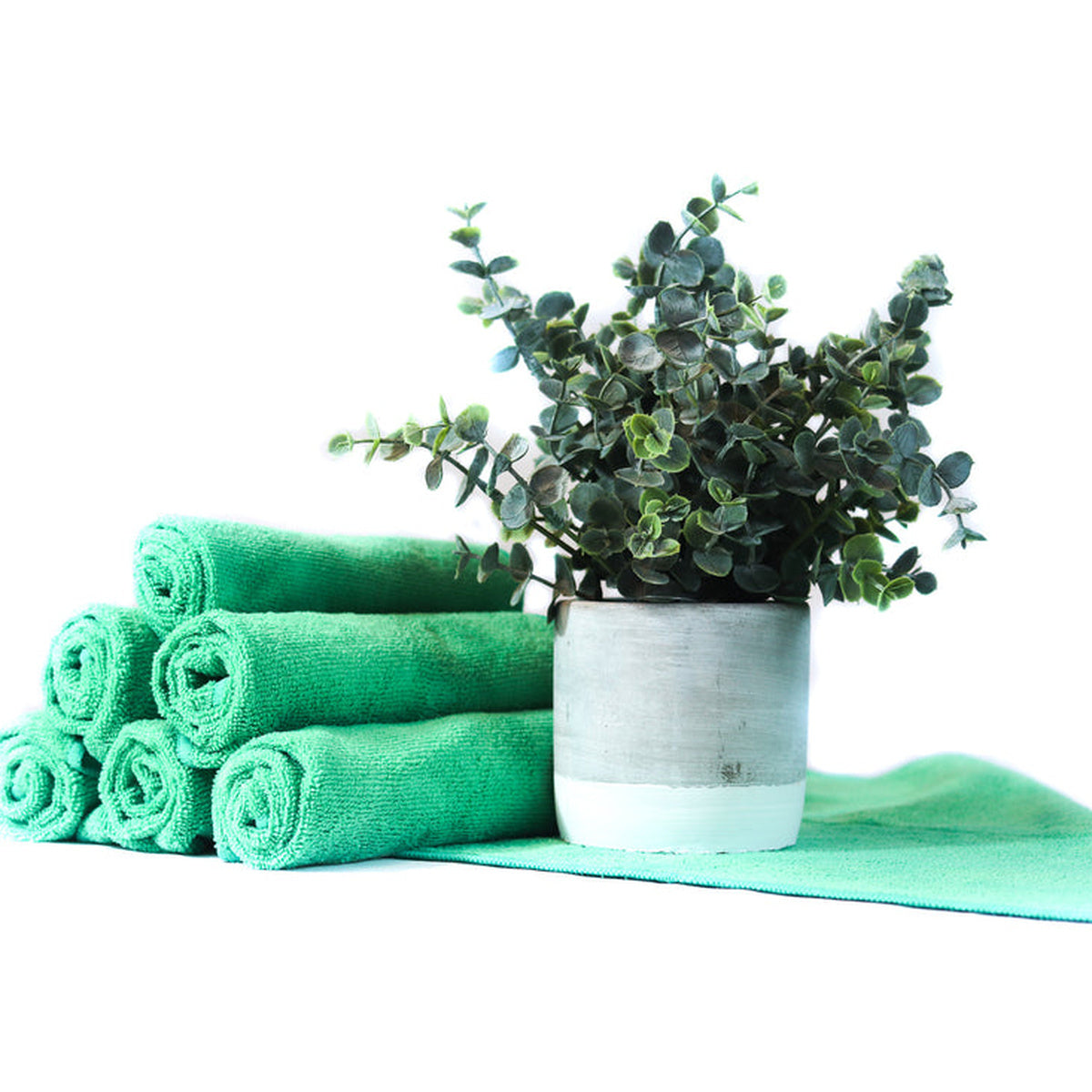 Green Microfiber Towels