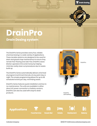 Culleoka Company Drain Pro Series Pump system.